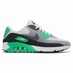 Nike Air Max 90 G Spikeless Golf Shoes Photon Dust/Iron Gray/Green Spark - 24 Unisex Traction Fit