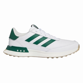 Pro Power Adidas S2G Leather 24 Spikeless Golf Shoes Cloud White/Collegiate Green/Gum - 24 Men