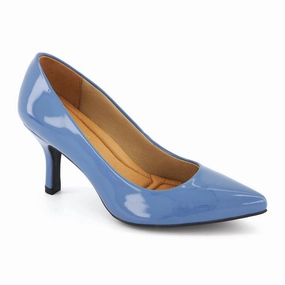 Casual Pumps Women's Comfort Plus Medium Heel Stilettos In Baby Blue