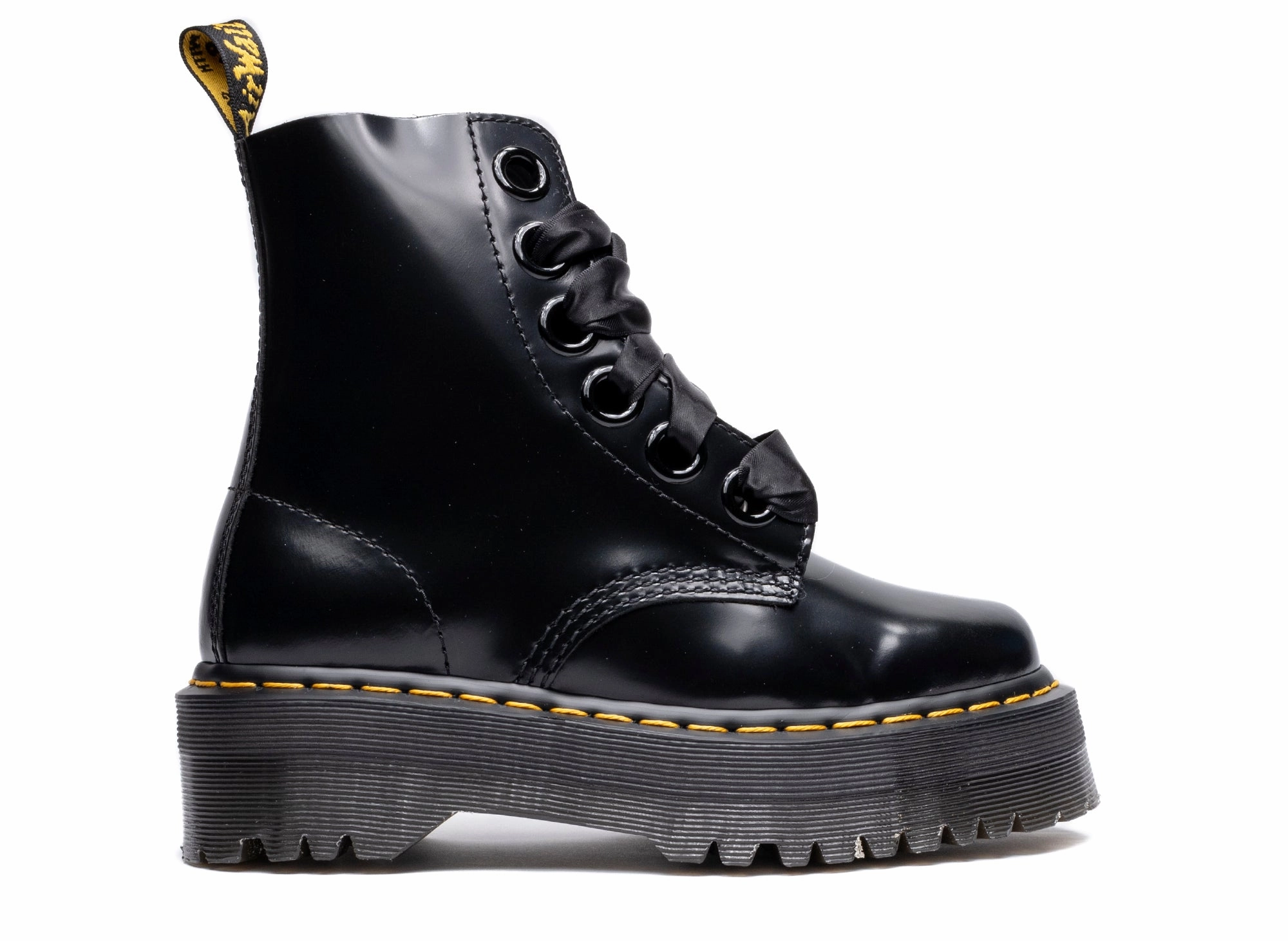 High Quality Leather Soft Edge Women's Dr. Martens Molly Leather Platform Boots