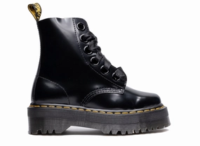 High Quality Leather Soft Edge Women's Dr. Martens Molly Leather Platform Boots