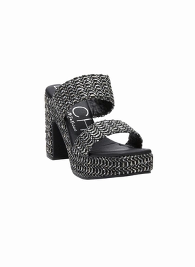 Women's Gem Platform Block Heel In Black Long Walk