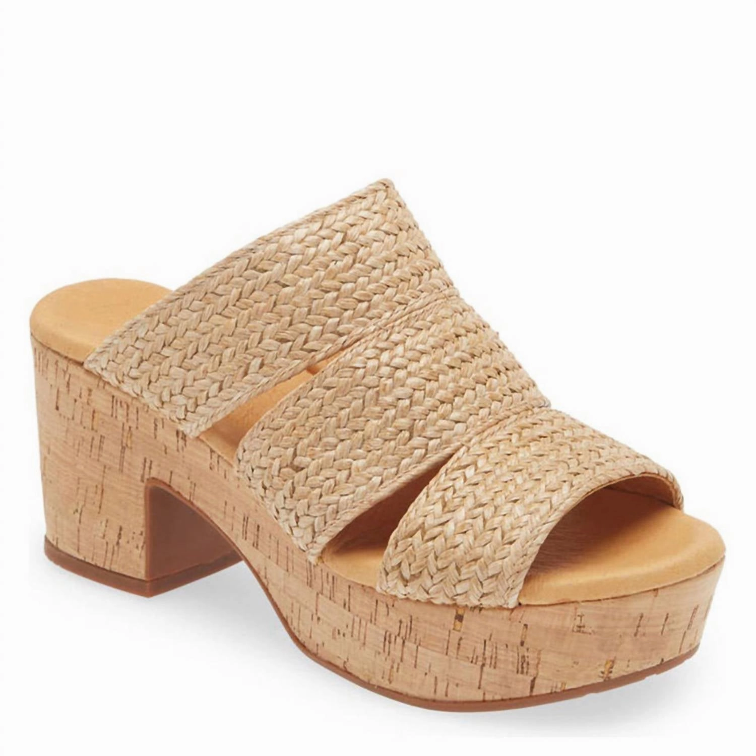 After Hours Women's Gusto Platform Slide In Natural Raffia
