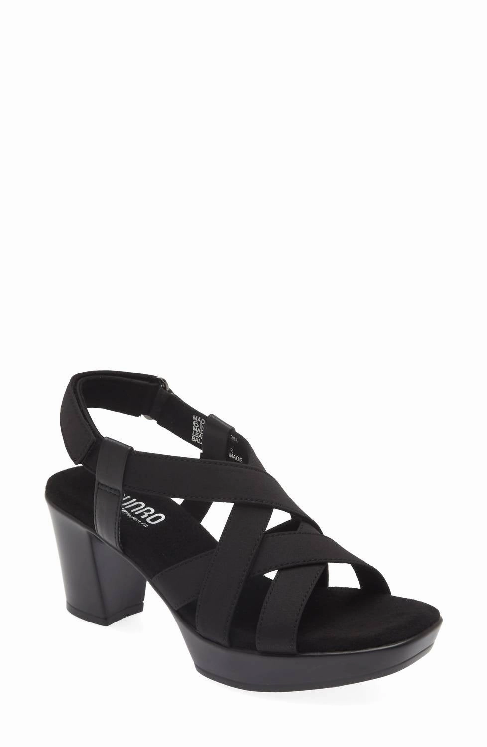 Women's Maddox Platform Sandal In Black Graceful Stance Classic Fit