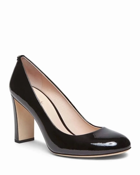 Timeless Charm Weather Safe Women's Pallas Patent Heels In Black Patent