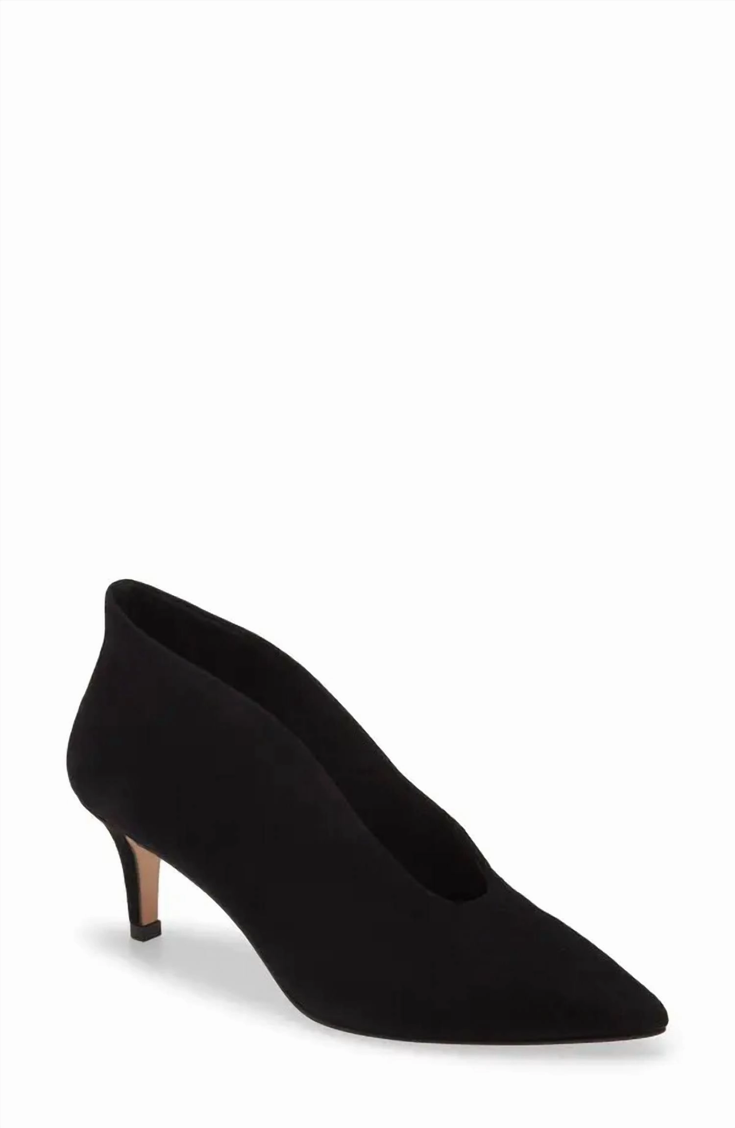 Women's Pump Helena Suede Heels In Black Dressy Sandals