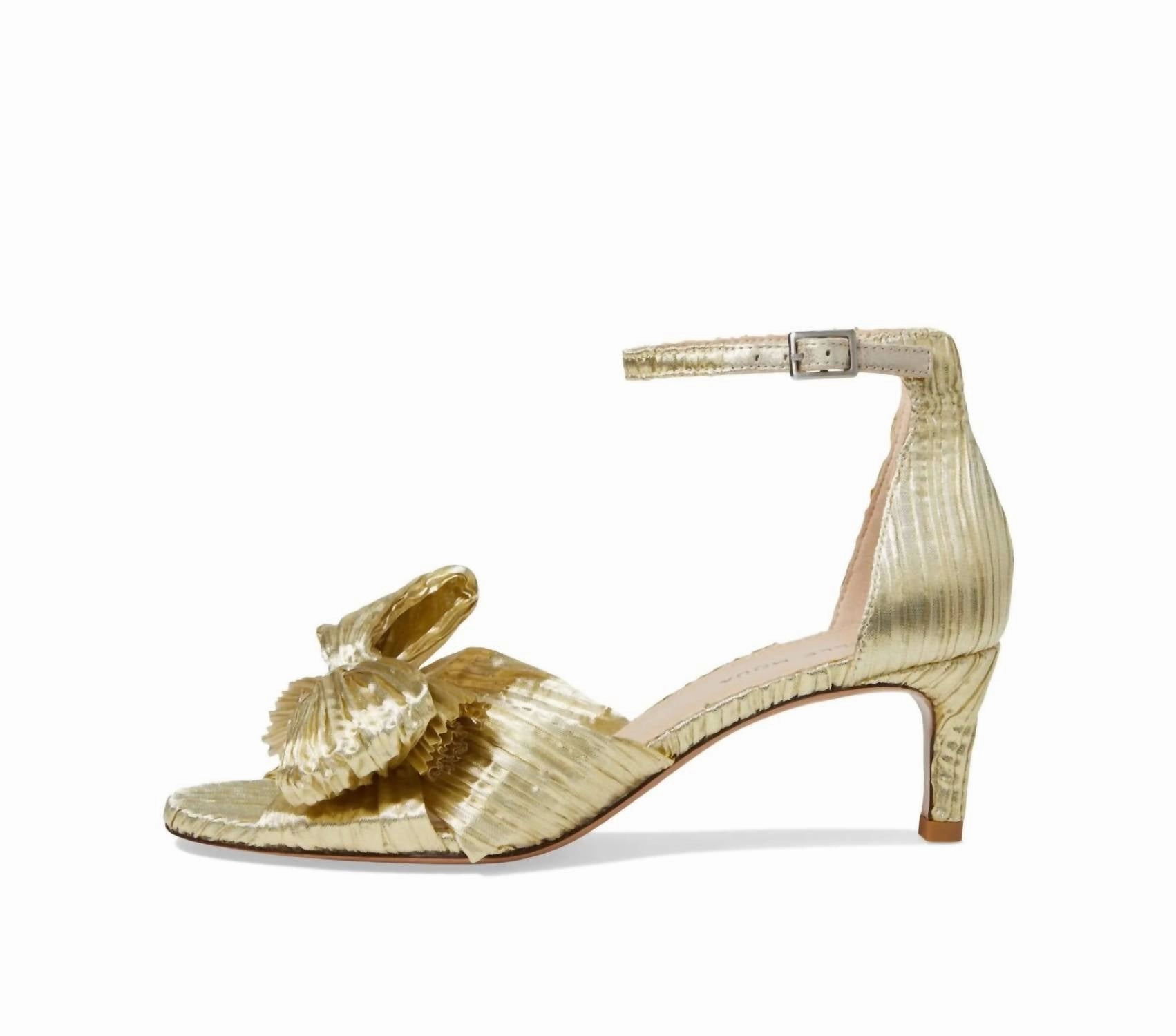 Women's Tika Low Heel Sandals In Light Gold Luxury Shoes Top Rated