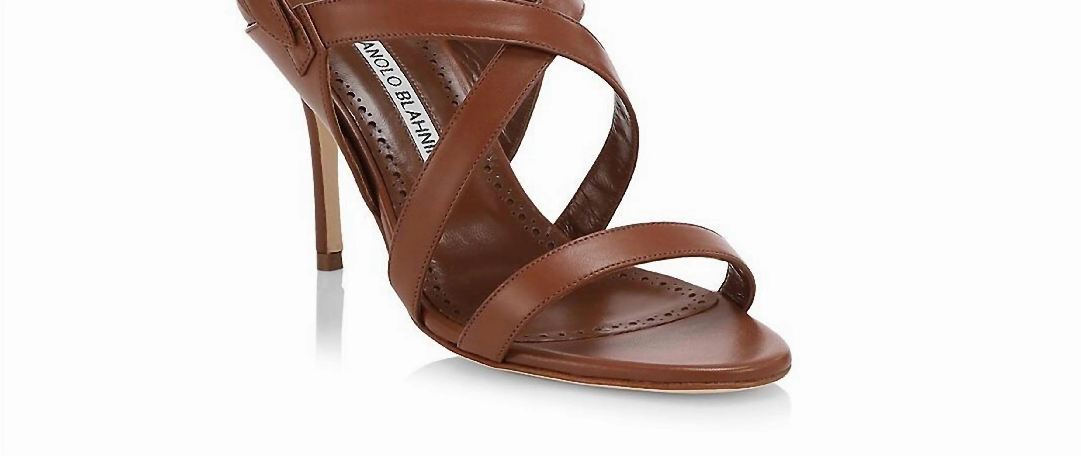 Women Singanu Strappy High Leather Sandals In Brown Resort Mode Comfort Straps