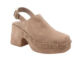 Street Edge Iconic Appeal Women's Harley Slingback Platforms In Toffee Suede