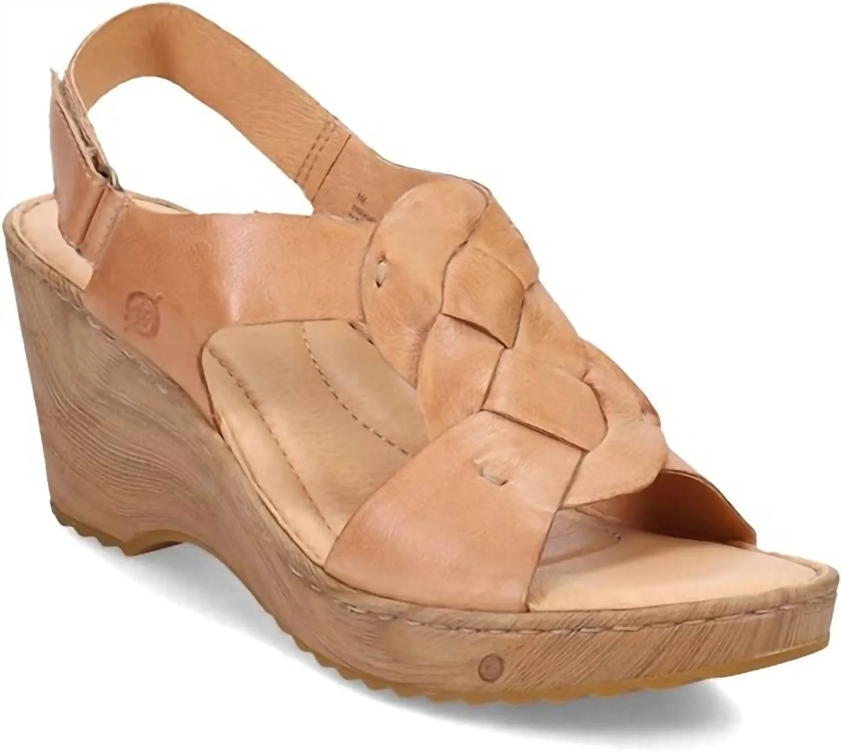 All-day Comfort Luxury Dress Shoes Women's Nina Wedge Sandals In Natural
