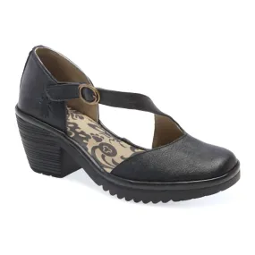 Iconic Style Women's Wako144Fly Block Heel In Black Mousse