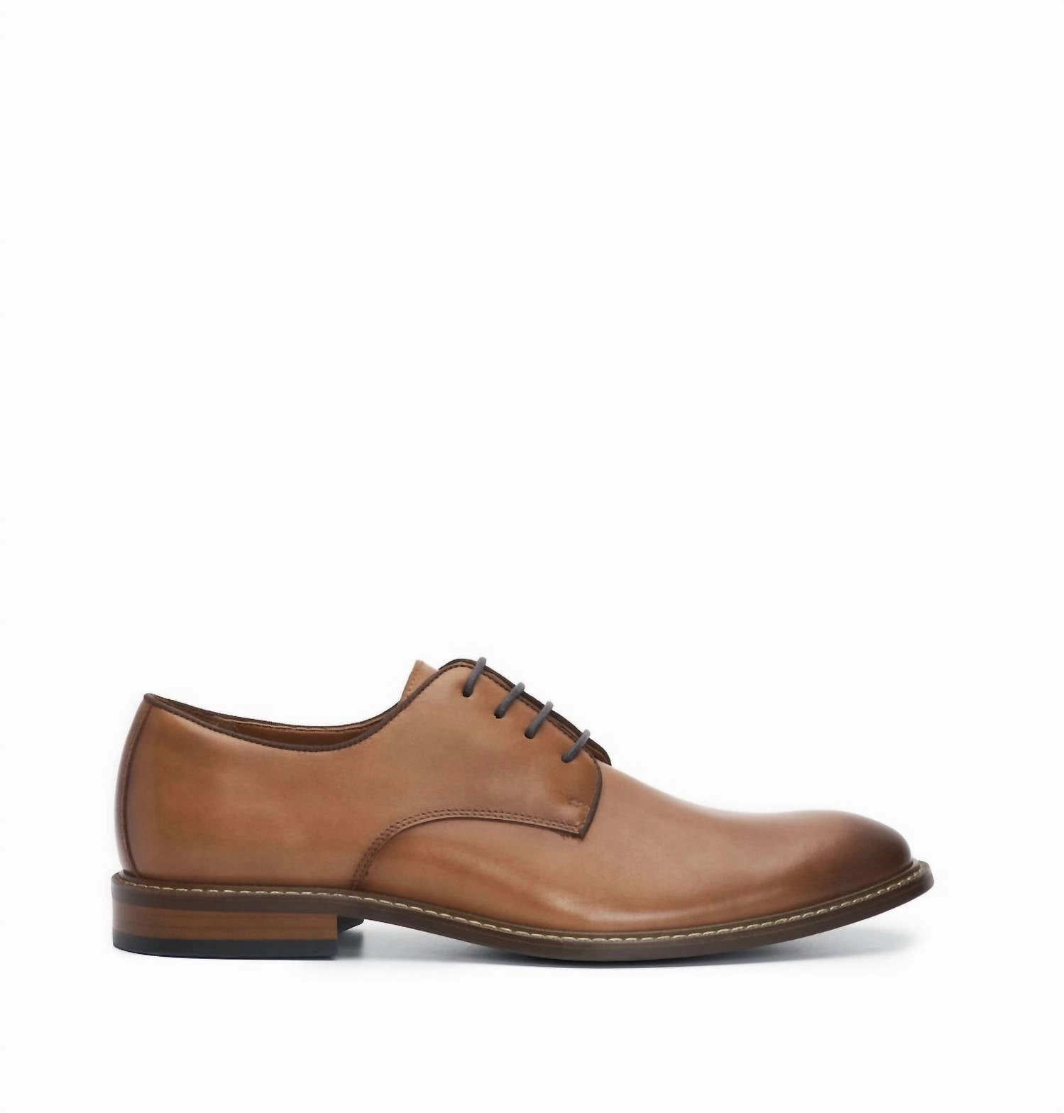 Simple Class Cushioned Support Formal Setting Men's Lyre Derby Shoes In Cognac